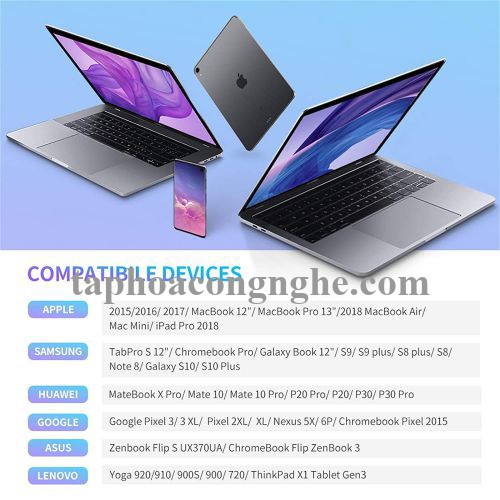 Ugreen 50149 0.5M Type C 2.0 Cáp sạc và truyền dữ liệu từ máy tính ra điện thoại màu xám đen US261 30050149